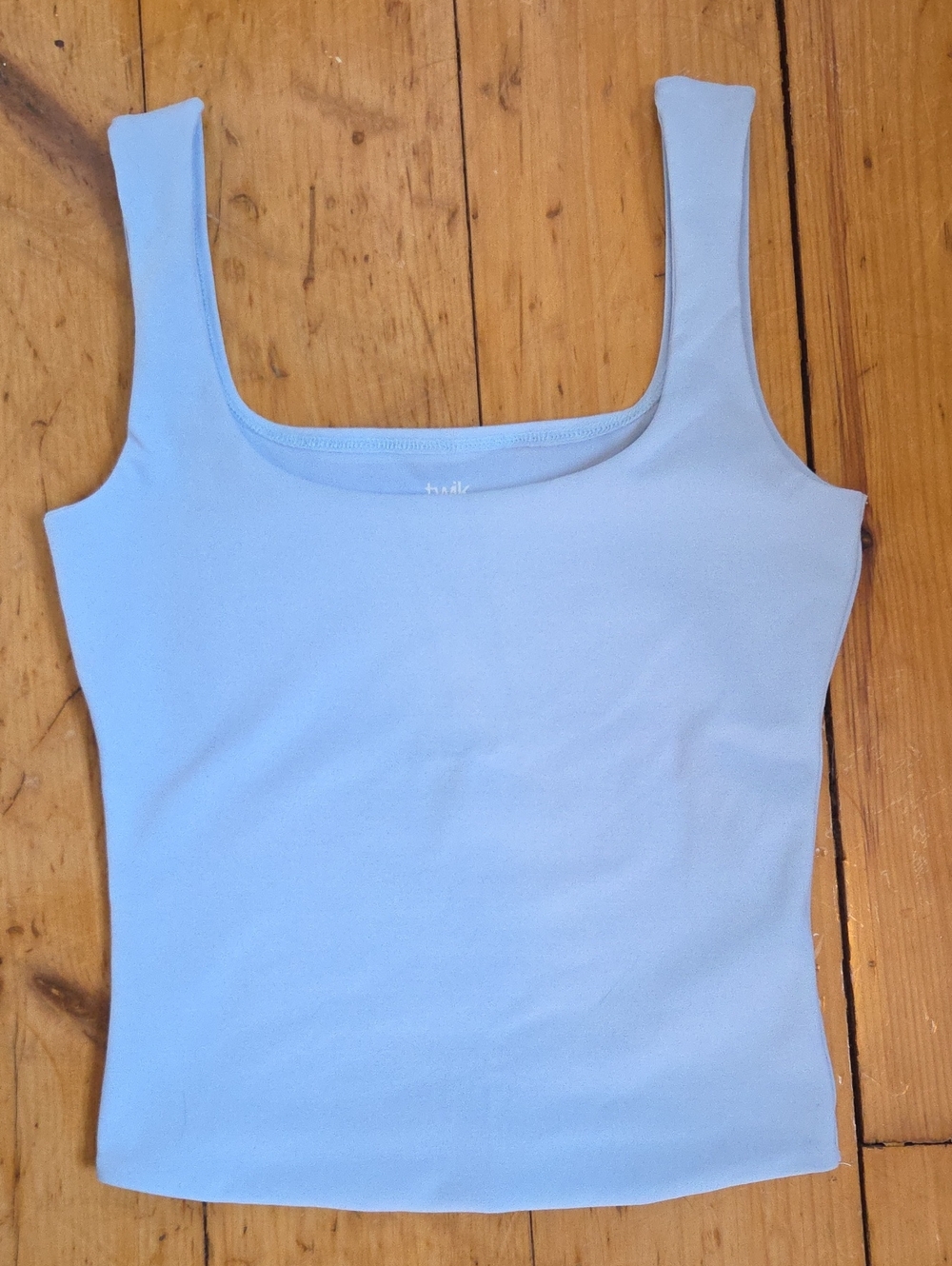 Light Blue Square Neck Tank Top - Twik By Simons